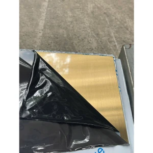 Tấm inox 304 vàng xước HL