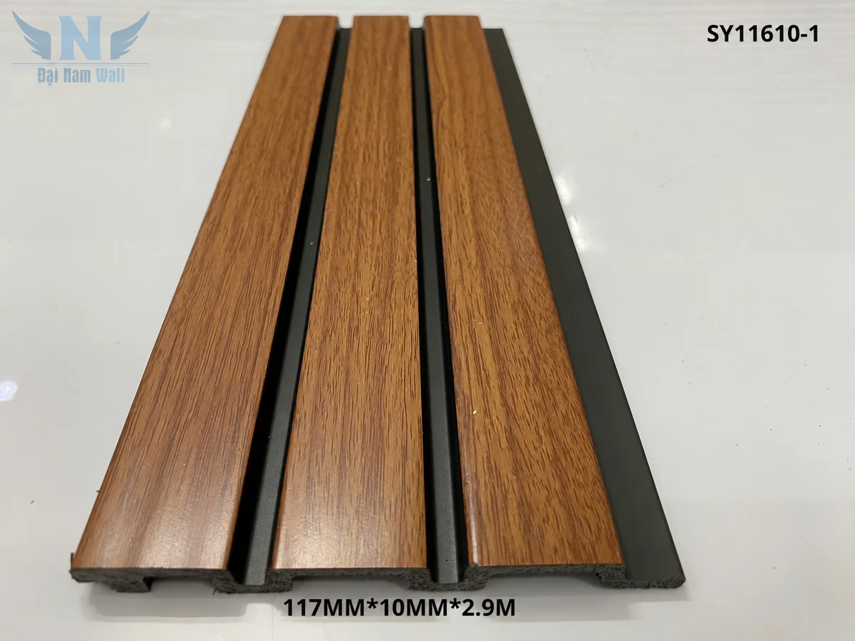Mẫu lam sóng PS vuông SY11610-1 bề mặt vân gỗ