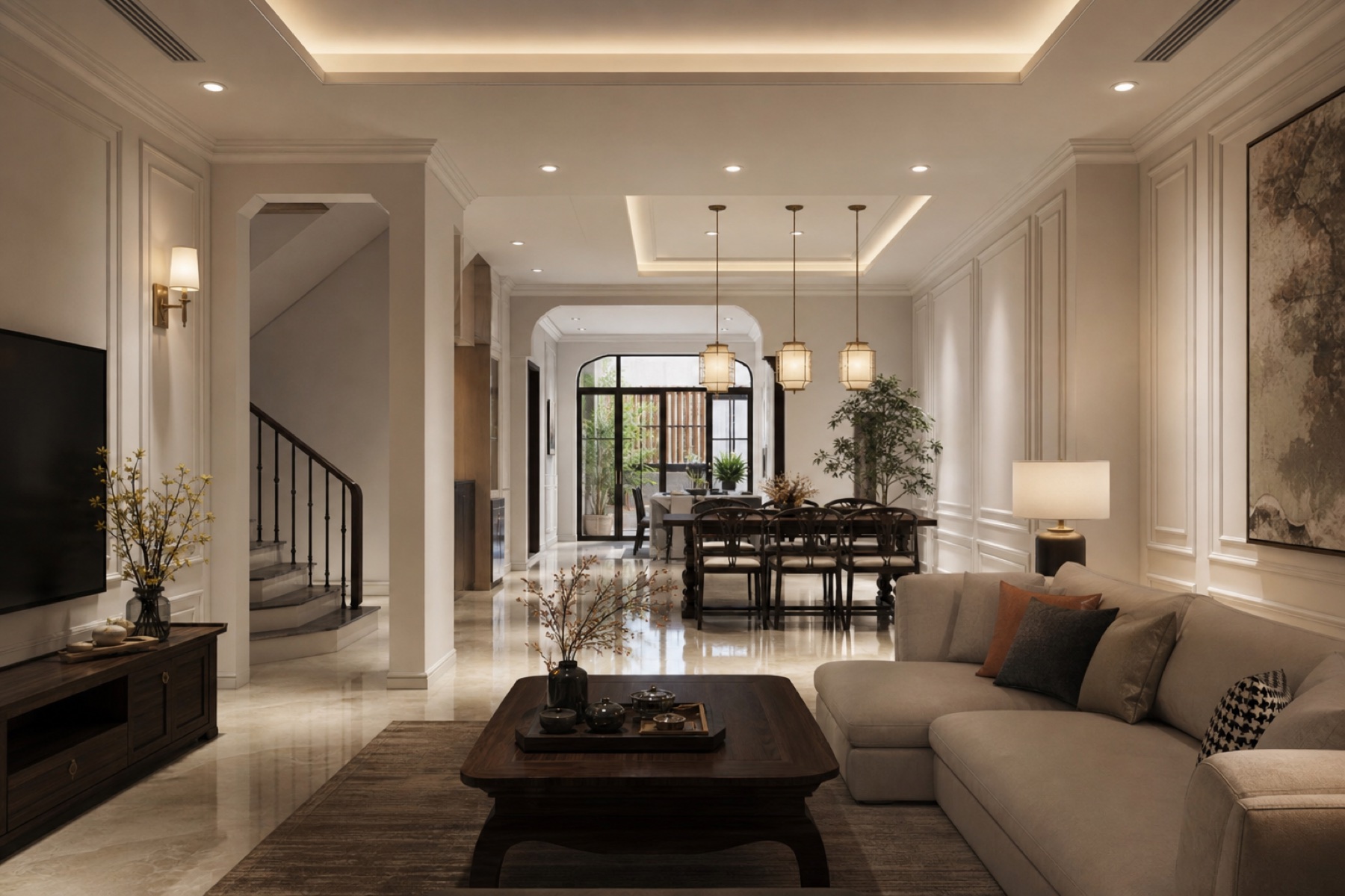 Ứng dụng vật liệu hoàn thiện tại công trình nhà phố