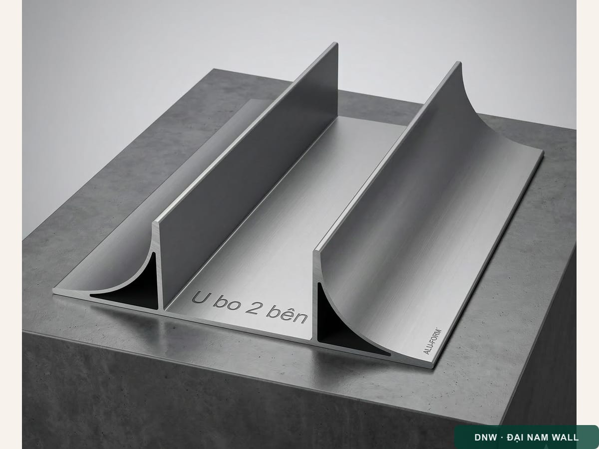 U nhôm 38x50x38mm bo mặt trăng 2 bên dày 1.1mm · mã nguồn ANW50H38