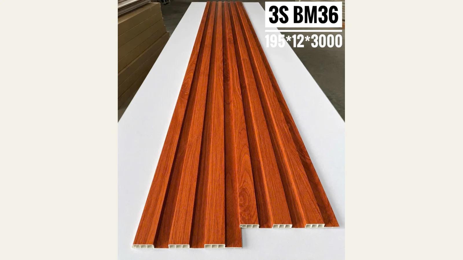 Bề mặt BM36: Mã bề mặt BM36; màu và vân cần đối chiếu mẫu thực tế trước khi đặt.