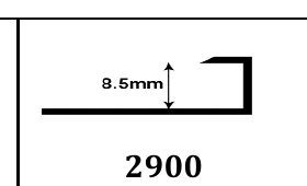 Sơ đồ tiết diện Nẹp kết thúc U Nano từ bảng giá