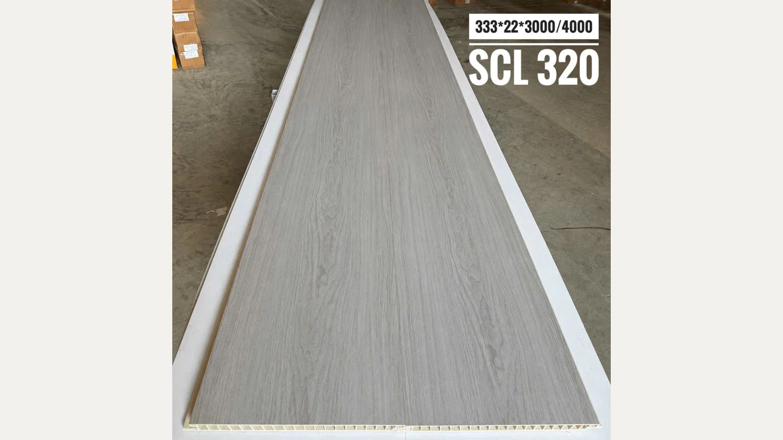 Bề mặt SCL320: Xám sáng · Vân gỗ