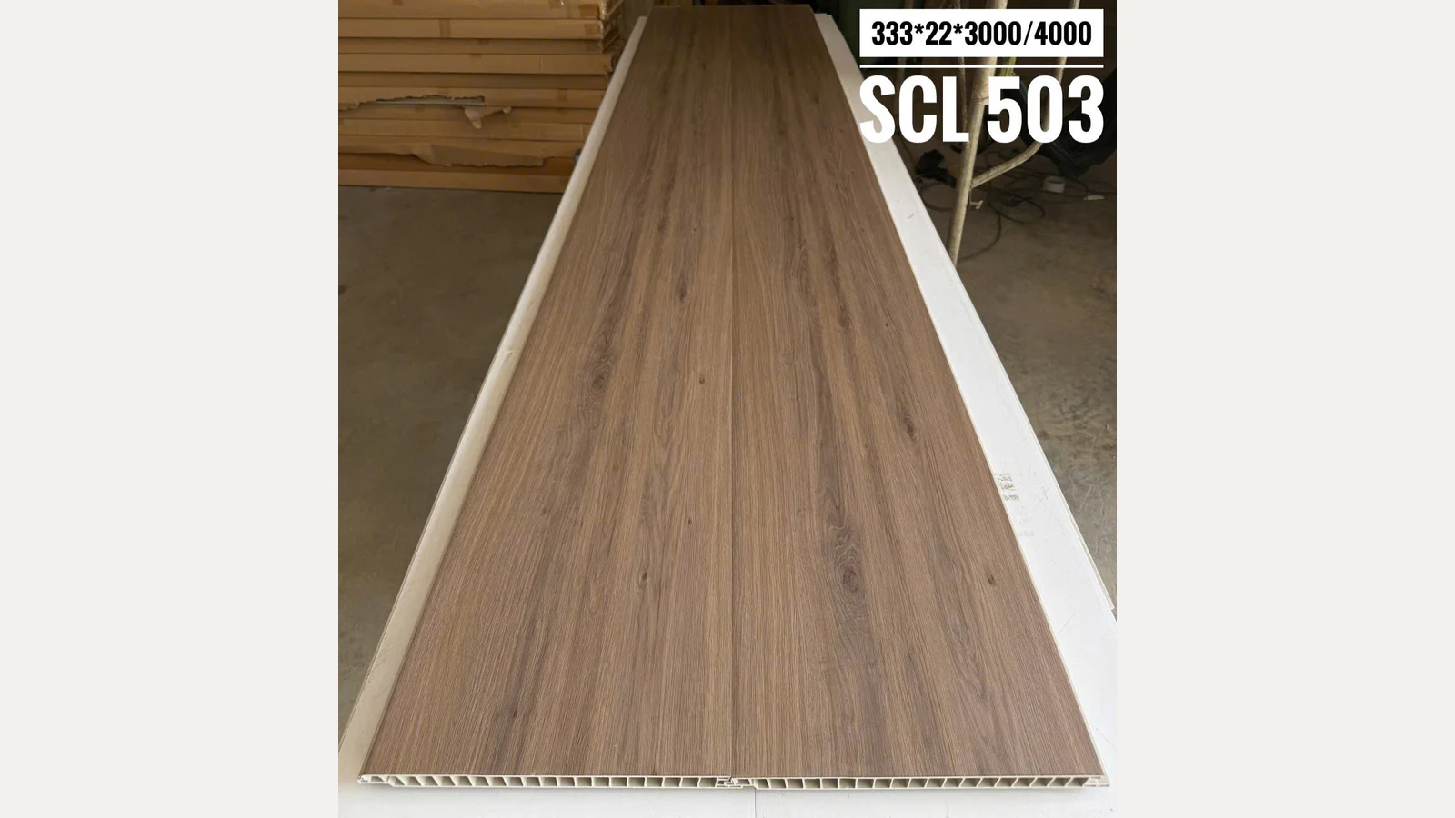 Bề mặt SCL503: Nâu xám · Vân gỗ taupe