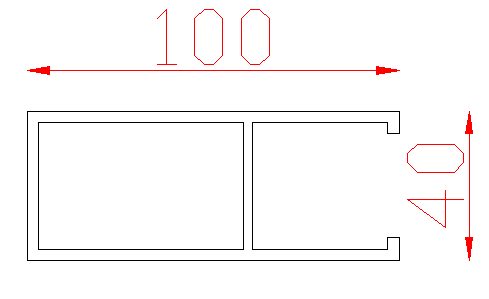 Bản vẽ kỹ thuật đúng mã Thanh lam gỗ nhựa nguyên sinh 100 × 40 mm