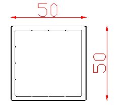 Bản vẽ kỹ thuật đúng mã Thanh lam gỗ nhựa nguyên sinh 50 × 50 mm