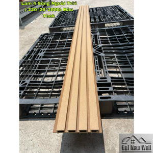 Lam 4 Sóng Ốp Tường Teak