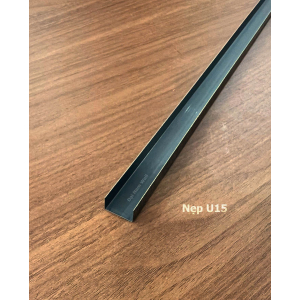 Nẹp Inox U15 Đen Gương – Dài 2m4