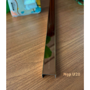 Nẹp Inox U20 Hồng Gương – Dài 2m4