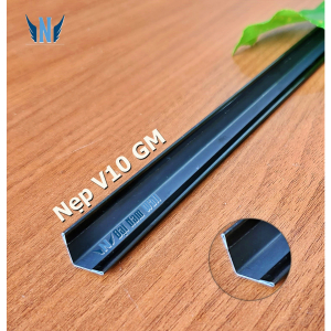 Nẹp Inox V10 Đen Gấp Mép – Dài 2m4