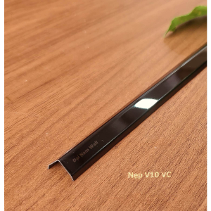 Nẹp Inox V10 Đen Vát Cạnh – Dài 2m4