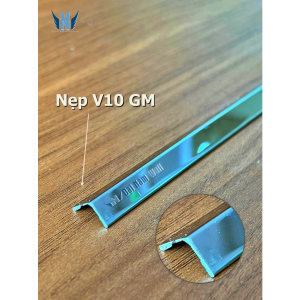 Nẹp Inox V10 Trắng Gấp Mép – Dài 2m4 Nẹp Inox V10 Trắng Gấp Mép – Dài 2m4