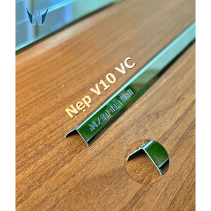 Nẹp Inox V10 Trắng Vát Cạnh – Dài 2m4