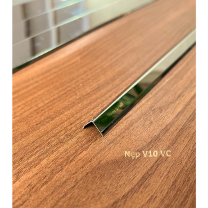 Nẹp Inox V10 Trắng Vát Cạnh – Dài 2m4