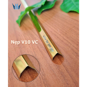 Nẹp Inox V10 Vàng Vát Cạnh – Dài 2m4