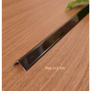 Nẹp Inox V15 Đen Gấp Mép – Dài 2m4 Nẹp Inox V15 Đen Gấp Mép – Dài 2m4