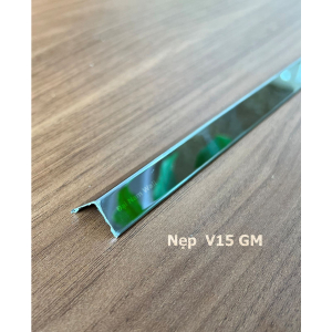 Nẹp Inox V15 Trắng Gấp Mép – Dài 2m4 Nẹp Inox V15 Trắng Gấp Mép – Dài 2m4