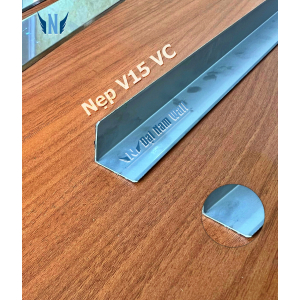 Nẹp Inox V15 Trắng Vát Cạnh – Dài 2m4