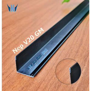 Nẹp Inox V20 Đen Gấp Mép – Dài 2m4