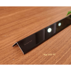 Nẹp Inox V20 Đen Vát Cạnh – Dài 2m4 Nẹp Inox V20 Đen Vát Cạnh – Dài 2m4