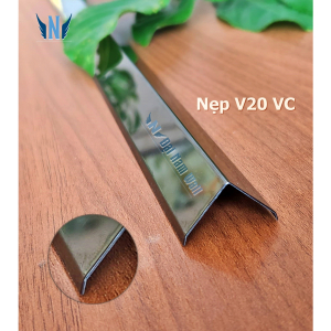 Nẹp Inox V20 Đen Vát Cạnh – Dài 2m4 Nẹp Inox V20 Đen Vát Cạnh – Dài 2m4