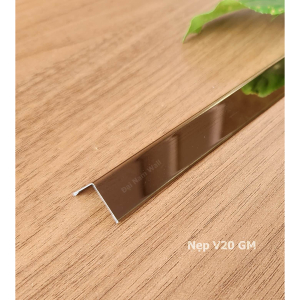Nẹp Inox V20 Hồng Gấp Mép – Dài 2m4 Nẹp Inox V20 Hồng Gấp Mép – Dài 2m4