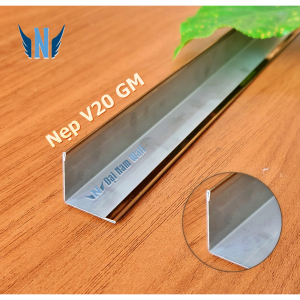 Nẹp Inox V20 Hồng Gấp Mép – Dài 2m4