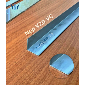 Nẹp Inox V20 Trắng Vát Cạnh – Dài 2m4