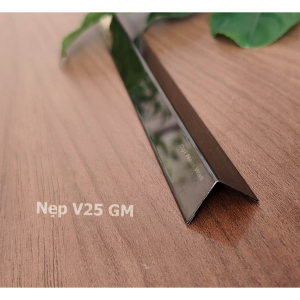 Nẹp Inox V25 Đen Gấp Mép – Dài 2m4 Nẹp Inox V25 Đen Gấp Mép – Dài 2m4