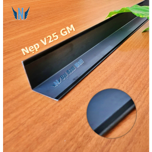 Nẹp Inox V25 Đen Gấp Mép – Dài 2m4
