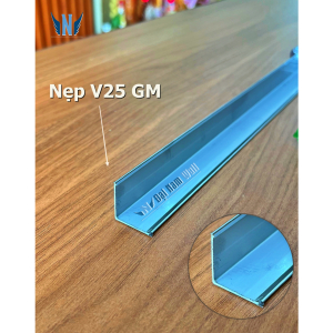 Nẹp Inox V25 Trắng Gấp Mép – Dài 2m4
