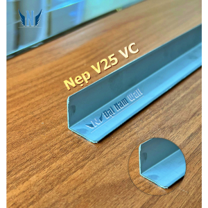 Nẹp Inox V25 Trắng Vát Cạnh – Dài 2m4