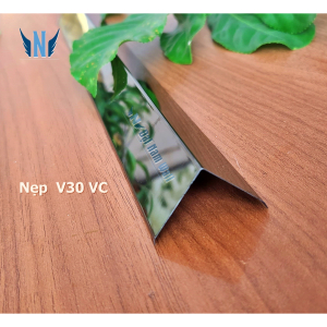 Nẹp Inox V30 Đen Vát Cạnh – Dài 2m4