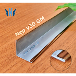 Nẹp Inox V30 Hồng Gấp Mép – Dài 2m4