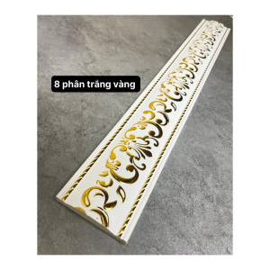 Phào Chỉ Nhựa 8 phân trắng vàng Phào Chỉ Nhựa 8 phân trắng vàng