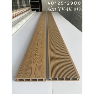 Sàn Gỗ Nhựa Teak 2D - SH140x25 Sàn Gỗ Nhựa Teak 2D - SH140x25