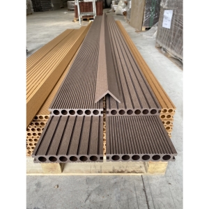 Sàn Nhựa Ngoài Trời Lỗ Tròn Coffee - SNLT140*25 Sàn Nhựa Ngoài Trời Lỗ Tròn Coffee - SNLT140*25