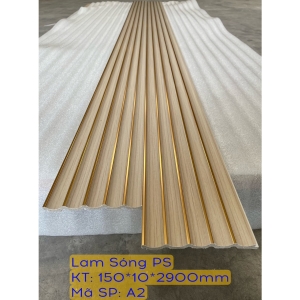 Tấm Ốp Nhựa PS Bán Nguyệt Chỉ Vàng - PSBN150x10 Tấm Ốp Nhựa PS Bán Nguyệt Chỉ Vàng - PSBN150x10