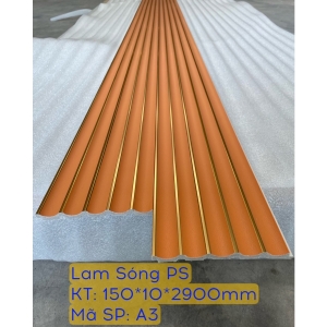 Tấm Ốp Nhựa PS Bán Nguyệt Chỉ Vàng - PSBN150x10 Tấm Ốp Nhựa PS Bán Nguyệt Chỉ Vàng - PSBN150x10