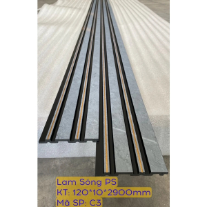 Tấm Ốp Nhựa PS Sóng Chỉ Vàng – PSCV120x10