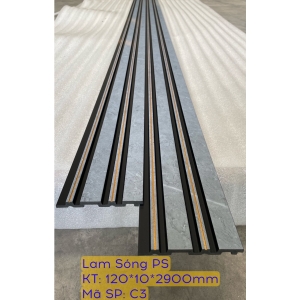 Tấm Ốp Nhựa PS Sóng Chỉ Vàng - PSCV120x10