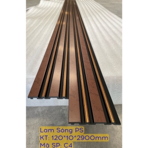 Tấm Ốp Nhựa PS Sóng Chỉ Vàng - PSCV120x10 Tấm Ốp Nhựa PS Sóng Chỉ Vàng - PSCV120x10