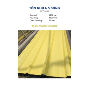 Tôn Nhựa 5 Sóng  Tôn Nhựa 5 Sóng