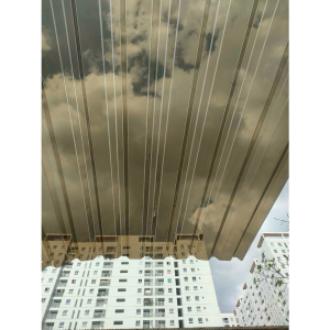 Tôn Nhựa Lấy Sáng Nâu Trà – Sóng Vuông