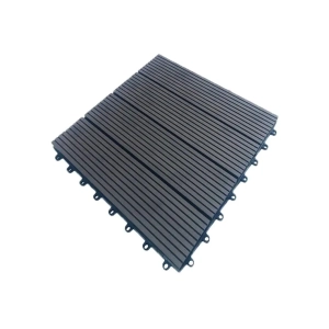 Vỉ gỗ nhựa ngoài trời vân sọc VSDN30x30 - Xám Đen   Vỉ gỗ nhựa ngoài trời vân sọc VSDN30x30 - Xám Đen